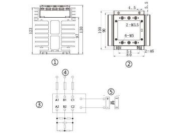 CAG6-3/250F-38 20-40A Three Phase Solid State Relay