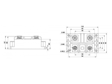 MDQ 150A-250A Single Phase Diode Module