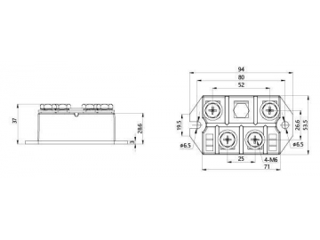 MDQ 150A-250A Single Phase Diode Module