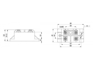 MDQ 30A-100A Single Phase Diode Module