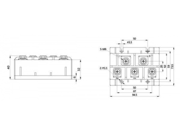 MDS 150A-250A Three Phase Diode Module