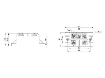 MDS 30A-100A Three Phase Diode Module