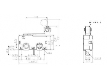 NL-5G/10G Roller Lever Micro switch