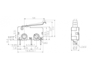 NL-5W/10W R-Shape Miniature Micro switch