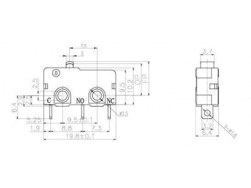 NL-5/10 Push Button Miniature Micro switch