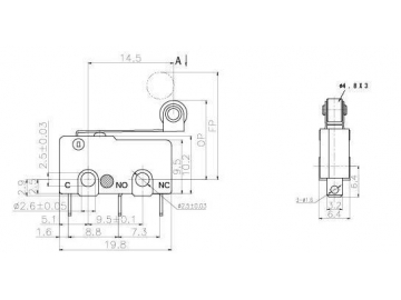 NS-5G/10G Roller Lever Micro Switch