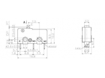 NS-5/10 Push Button Micro Switch