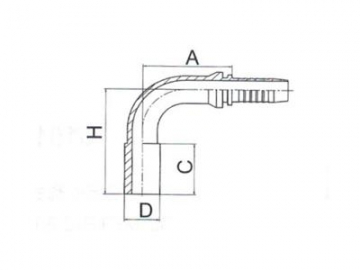 51091 Metric Standpipe 90° Elbow Fittings, GB Standard