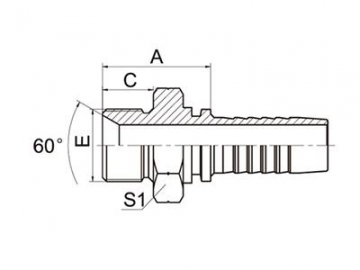 12611(A) BSP Male Fittings 60° Cone