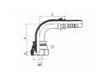 21691 NPSM 90° Elbow Female 60° Cone Fittings, J514