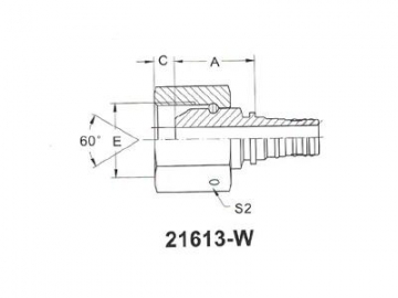 21613-W NPSM 90° Elbow Female 60° Cone Fittings