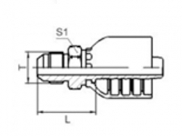 16711RW JIC Male 74° Cone ISO 12151-5-SAE J514