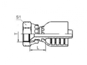 26711RW JIC Female 74°Cone Seat ISO 12151-5-SAE J514