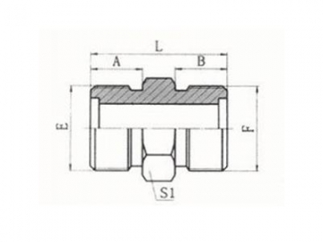 1E Metric O-Ring Male Flat Seal Hose Adapter