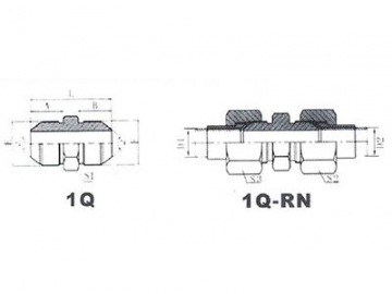 1Q Metric Male 74° Hose Adapter