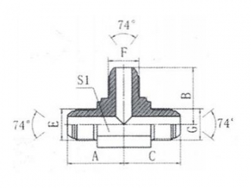 AQ Metric Male 74° Cone Hose Adapter