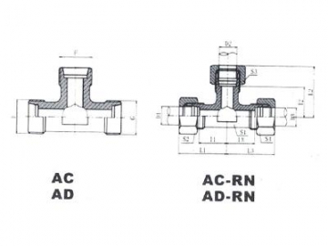 AC/AD Metric Male Hose Adapter