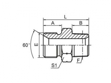 1BT-SP BSP Male 60° Cone Hose Adapter