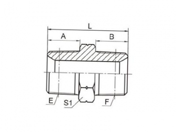 1T-SP BSPT Male Thread Hose Adapter