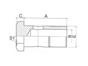 720B BSP Bolt (British Standard Pipe)