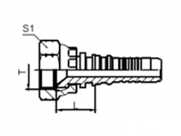 26713D JIC, Female 74° Cone Seat, ISO 12151-5 - SAE J514