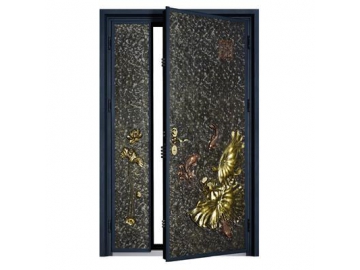 Villa Entrance Fire Rated Aluminum Clad Door