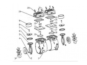 1FW-32 Quiet Dental Air Compressor