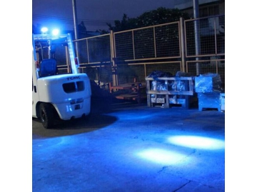 9 LEDs Big Blue Forklift Safety LED Spotlight