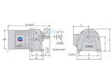 Horizontal Speed Reducer Gear Motor