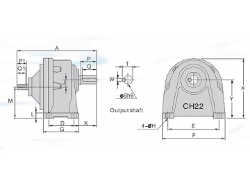 CHD Horizontal Gearmotor Speed Reducer