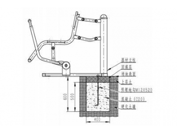 Outdoor Exercise Lateral Pulldown Trainer