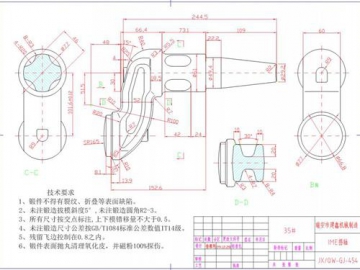 Axle Components Forged Spindle for RV Trailer Suspension
