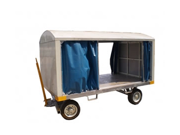 Closed Airport Baggage Trailer