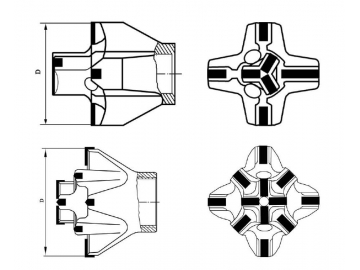 Carbide Y-Cross Cut Drill Bit