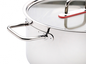Stainless Steel Saucepan, Casserole with Glass Lid
