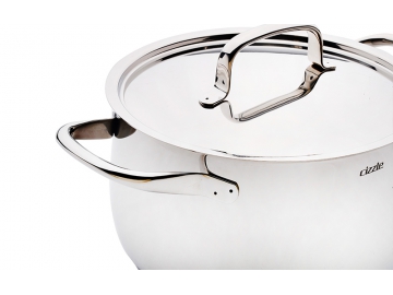 Stainless Steel Saucepan, Casserole with Hollow Metal Handle