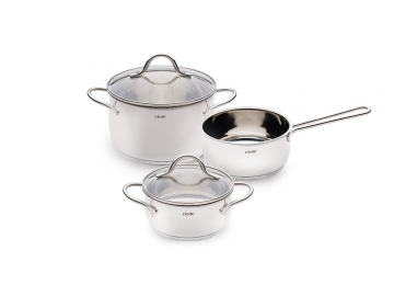 Stainless Steel Saucepan, Casserole with Solid Metal Handle