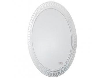 Oval Frameless Bathroom Mirror