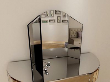 Folding Glass Vanity Mirror