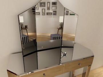 Folding Glass Vanity Mirror