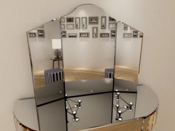 Folding Glass Vanity Mirror