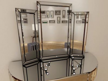 Folding Glass Vanity Mirror