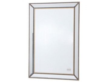 Rectangular Wood Frame Bathroom Mirror