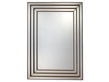 Rectangular Wood Frame Wall Mirror