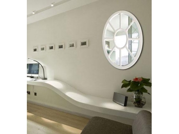 Oval Framed Wall Glass Mirror