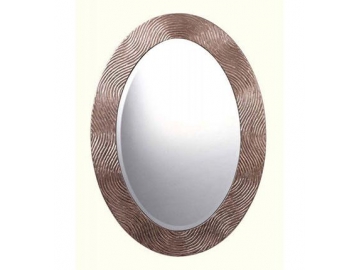 Oval Framed Wall Glass Mirror