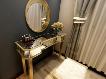 Makeup Vanity and Dressing Table with Glass Mirror