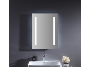 Glass Frameless Wall Mirror with LED Backlit Light