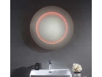 Glass Frameless Wall Mirror with LED Backlit Light