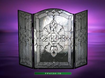 Stained Glass Fireplace Screen